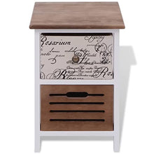 vidaXL Comodino Mobiletto con 2 Cassetti Camera da Letto in Legno di Paulownia