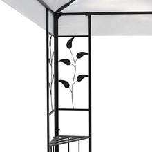 Tidyard Gazebo,Gazebo da Giardino, Robusto Gazebo Pieghevole,Resistente ai Raggi UV 3x6 m Bianco