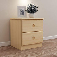 Comodino in Legno Comodino Piccola Camera Letto Tavolino Mobili Stoccaggio con 2 Cassetti Montaggio Facile