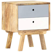vidaXL Comodino 40x35x50 cm in Legno Massello di Mango
