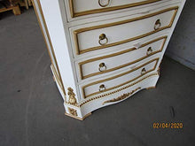 Kunibert Louis XIV - Credenza in stile barocco e rooko, altezza 131 cm, colore: Bianco con oro