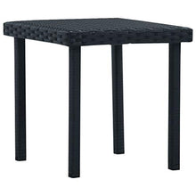 Oushome Tavolino da tè per Esterni Nero 40x40x40 cm in Polyrattan
