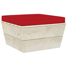 SKM Set Divani da Giardino su Pallet 5 pz con Cuscini Legno Abete (88.4kg) Rosso-3462
