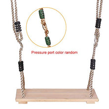 Buyfunny01 - Altalena in legno con forte corda regolabile, per adulti e bambini, per interni ed esterni
