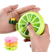 ZXCV Contenitore Rotante per Pillole da 7 Giorni, separatore di scatole per Pillole di Limone, Dispenser da Viaggio per scatole di medicinali,B
