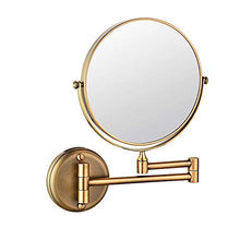HGXC Specchio a Parete, Specchio cosmetico da Barba Pieghevole Estensibile da Bagno - ingrandimento 3X
