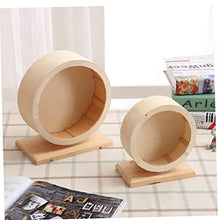 Pequeños Animales Ejercicio juguete para mascotas Rueda de madera silenciosa Spinner Silencio hámster Funcionamiento de madera Spinner Rueda juego juguete L