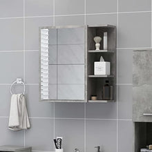 vidaXL Armadietto a Specchio Grigio Cemento 62,5x20,5x64 cm Truciolato
