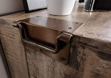 MASSIVMOEBEL24.DE Heavy Industry #217 Cassettiera in Legno di Mango e Ferro - Laccato Marrone - 81x46x122