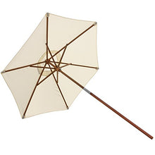 anndora® 21001VS - Ombrellone Standard, 2,1 m, Rotondo, da Giardino o Balcone, in Legno, 180 g/m², Calore a Scelta