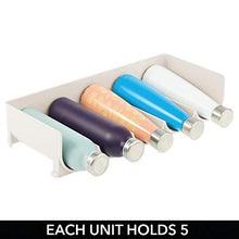 mDesign Set da 2 scaffali per bottiglie di vino impilabili – Portabottiglie in plastica per 10 bottiglie – Organizer in plastica per ogni tipo di bottiglia – beige