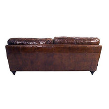 Divano loungessa, Pembury, 3 posti, in pelle, stile vintage, divano da club - Arredi Casa