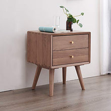 Comodini in legno con 2 cassetti maniglia per camera da letto e soggiorno, 40 x 45 x 55 cm