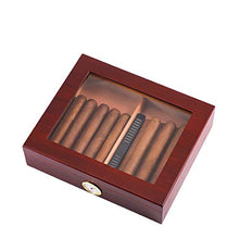 YUTRD ZCJUX Scatola per sigari in Legno di Cedro Rosso Nero (30 sigari) Custodia per armadietto per humidor con igrometro (Color : Red)