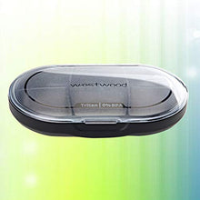 DOITOOL - Contenitore per pillole da viaggio, 1 contenitore portatile per pillole, 6 griglie, per medicine, contenitore organizer (nero)