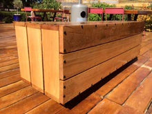 Cassapanca da 33 cm per terrazza in quercia, impermeabile e impermeabile sulla parte superiore, con trasporto