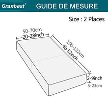 Granbest Epaissie - Fodera per cuscino per sedia da divano, resistente, protezione per mobili, per cuscini da divano singoli (2 posti, grigio chiaro)