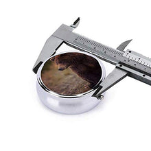 Scatola rotonda per medicina portatile, mini pillole in metallo, dispenser per pillole, borsa da tasca, regalo da viaggio, orso marrone bagnato