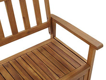 Beliani Panca da Giardino con Vano Contenitore in Legno di Acacia 120 cm SOVANA