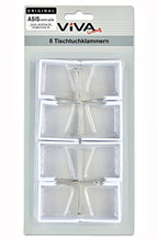 Mollette per tovaglia, 1 set/8 pezzi, in plastica, colore bianco., bianco (Bianco) - asis10320.1