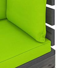 vidaXL Divano Angolare da Giardino su Pallet con Cuscini Legno di Pino