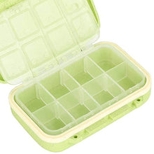 HERCHR Portapillole settimanale, Dispenser per farmaci da Viaggio con 8 Griglie(Verde)