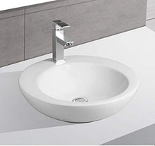 1 x lavabo in ceramica rotondo grande lavabo in ceramica 46 x 46 x 13,5 cm