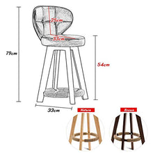 XHCP Mobili da Soggiorno Sgabelli Sgabelli da Bar ad Altezza bancone, Sedia Moderna Imbottita in Tessuto per Sala da Pranzo in difficoltà con Schienale Basso e Gambe in Legno per Sala d