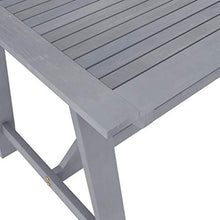 FAMIROSA Set Pranzo da Giardino 7 pz in Legno Massello di Acacia Grigio-7855