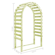 vidaXL Pergola da giardino in legno di pino impregnato 130x60x230 cm