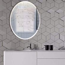 HEZHANG Specchio da Bagno a Specchio da Bagno Ovale/Anti-Nebbia Specchio per il Bagno Appeso a Parete