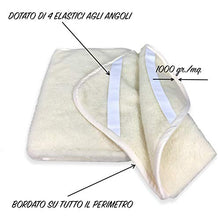COPRIMATERASSO Mary in Vera Lana Merinos 1000 gr. 1 Piazza e Mezza