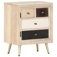 vidaXL Comodino 40x30x50 cm in Legno Massello di Mango