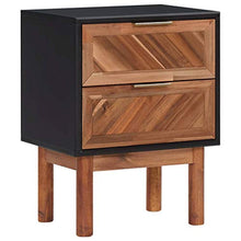 FAMIROSA Comodino 40x30x53 cm in Legno Massello di Acacia e MDF