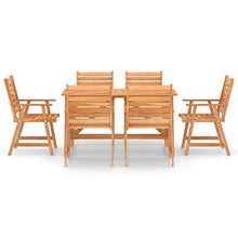 FAMIROSA Set da Pranzo da Giardino 7 pz in Legno Massello di Acacia-7845