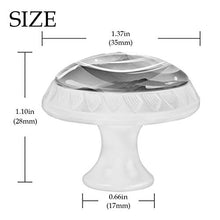 4 pcs White Cabinet Knobs for Kitchen Cabinets Bedroom Wardrobe Dresser Drawers Grey mountains