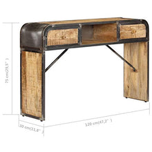 FAMIROSA Credenza 120x30x75 cm in Legno Massello di Mango