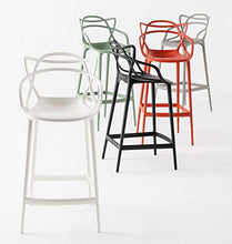 Kartell Masters Stool Sgabello, Tecnopolimero termoplastico Riciclato con Carica Minerale e Trattamento Soft-Touch, Bianco, H. 75