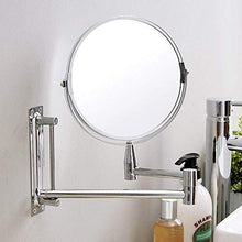 CENPEN Specchio da parete per il trucco Bagno a parete Rocker Specchio pieghevole 7 pollici Specchio bifacciale (Colore: Argento, Dimensioni: 17,8 cm)