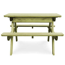 SKM Tavolo da Picnic con Panche 90x90x58 cm in Pino Impregnato