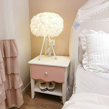 M&Z - Comodino bianco e rosa, in legno, con 1 cassetto, mobile portaoggetti, tavolo da notte, 45,7 x 35,5 x 49 cm