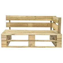 Festnight Divano da Giardino su Pallet con Cuscini Grigi, Divano Esterno Legno FSC Verde