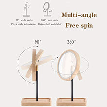 Makeup mirror Specchio per Il Trucco Specchio per Il Trucco in Legno con Luce Diurna a LED con Lampada Specchio da Trucco da Tavolo per Desktop Specchio da Trucco Portatile USB Ricaricabile
