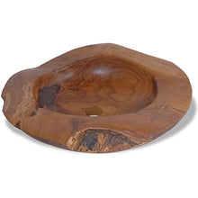 Roderick Irving - Lavabo da bagno in teak massiccio, 45 cm, dimensioni ca. 45 x 12-15 cm (diametro x altezza).