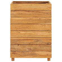 Letto Rialzato 50x40x72 cm Legno di Teak di Recupero e Acciaio