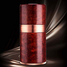 SCDZS Portatile da Viaggio in Pelle Cigar Humidor - Wearable e sigillabile Portable Desktop Cedar Legno ricoperto Humidor