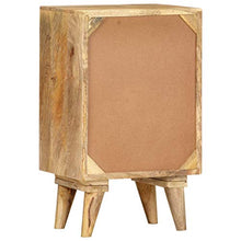 SKM Comodino 36x30x60 cm in Legno Massello di Mango