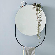 DXXWANG Specchio da appendere per trucco da bagno rotondo diametro nordico moda creativa in metallo con kit completo