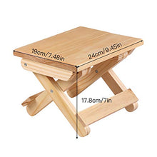 Duless Sgabello pieghevole in legno massiccio Mazza, sgabello quadrato