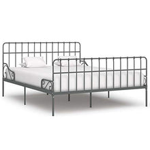 SKM Giroletto con Doghe Grigio in Metallo 200x200 cm